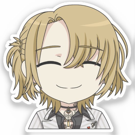 Luca Kaneshiro Smiling Chibi Sticker (Vorderseite)