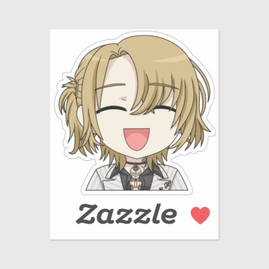 Luca Kaneshiro Smiling Chibi Sticker (Blatt)