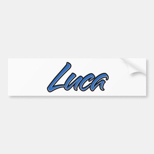 Luca Name blue Aufkleber Sticker Autoaufkleber (Vorne)