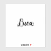 Luca Name - Handgeschriebene Kalligrafie Aufkleber (Blatt)