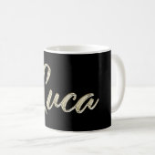 Luca Name whitegold Tasse Teetasse Kaffeetasse (VorderseiteRechts)