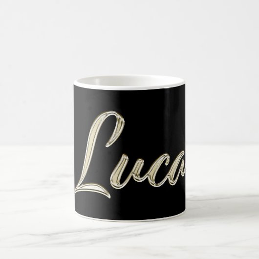 Luca Name whitegold Tasse Teetasse Kaffeetasse (Mittel)