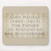 "Luca Pacioli - Der Vater der Rechnungsführung" Mousepad (Vorne)