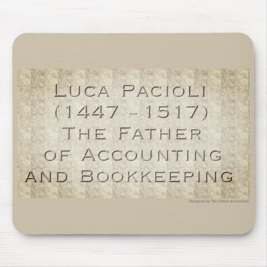 "Luca Pacioli - Der Vater der Rechnungsführung" Mousepad (Vorne)