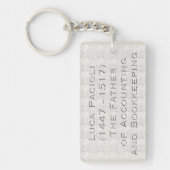 "Luca Pacioli - Der Vater der Rechnungsführung" Schlüsselanhänger (Vorderseite)