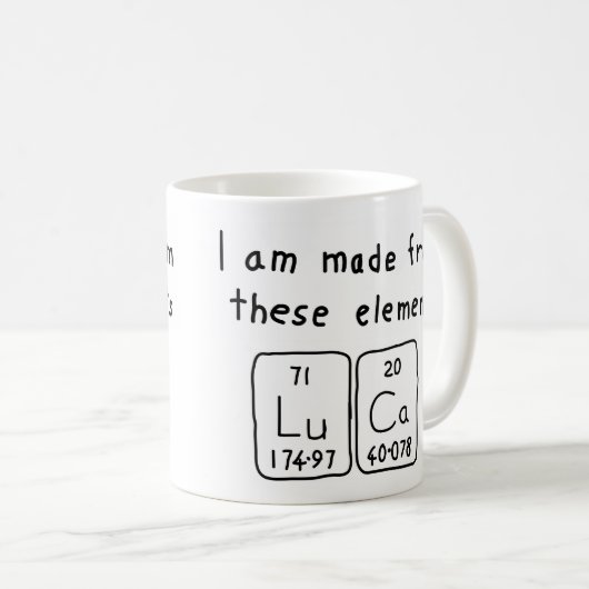 Luca Periodenname Tasse (VorderseiteRechts)