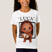 LUCA UND RUGBY BALL T - Shirt (Vorderseite)