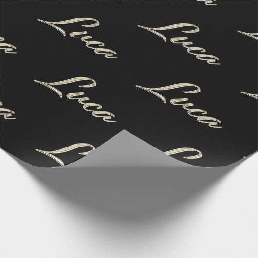 Luca Vorname Name edles Geschenkpapier Papier (Ecke)