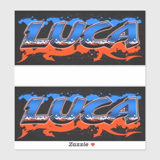 Luca Vorname Name Graffiti Aufkleber Sticker (Blatt)