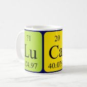 Lucan Periodenname Tasse (Vorderseite Links)