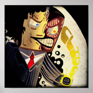 Lucargias zwei Gesichtshaut zeichnend Poster