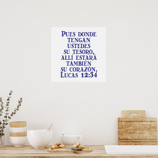 Lucas 12:34 poster (Küche)