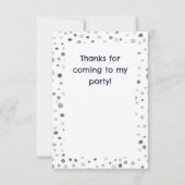 Lucas Confetti Wasserfarben Punkte Dankeschön Kart Dankeskarte (Rückseite)