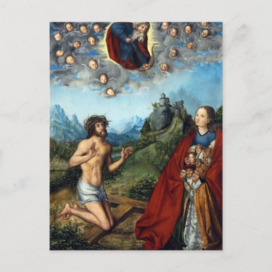 Lucas Cranach der Ältere Christus und die Jungfrau Postkarte (Vorderseite)
