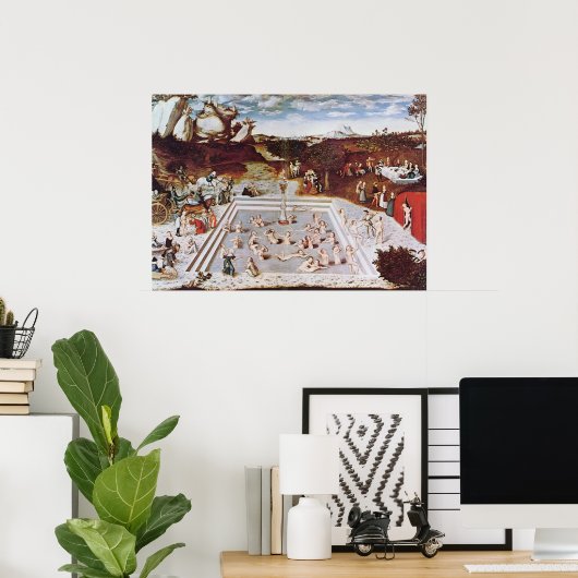 Lucas Cranach der Ältere - Der Jungbrunnen Poster (Heimbüro)