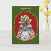 Lucas der Songspatz Weihnachtskarte Karte (Gelbe Blume)