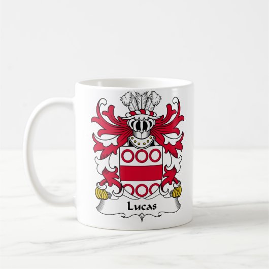 Lucas-Familienwappen Kaffeetasse (Links)