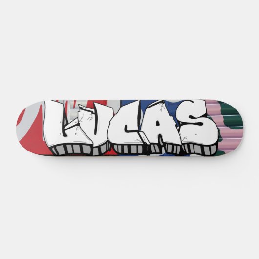 Lucas Graffiti Custom Personalisierte Coole Skateb Skateboard (Horizontal)