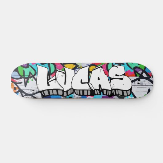 Lucas Graffiti Custom Personalisierte Coole Skateb Skateboard (Horizontal)