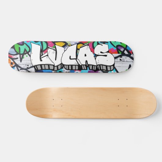 Lucas Graffiti Custom Personalisierte Coole Skateb Skateboard (Horizontal)