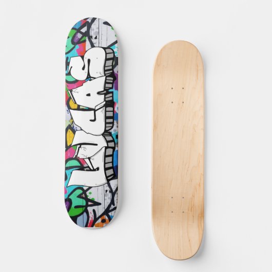 Lucas Graffiti Custom Personalisierte Coole Skateb Skateboard (Vorderseite)