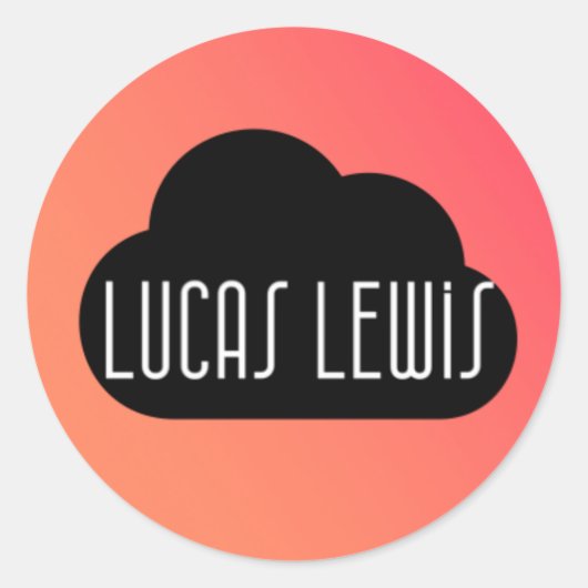 Lucas Lewis Logo-Aufkleber Runder Aufkleber (Vorderseite)