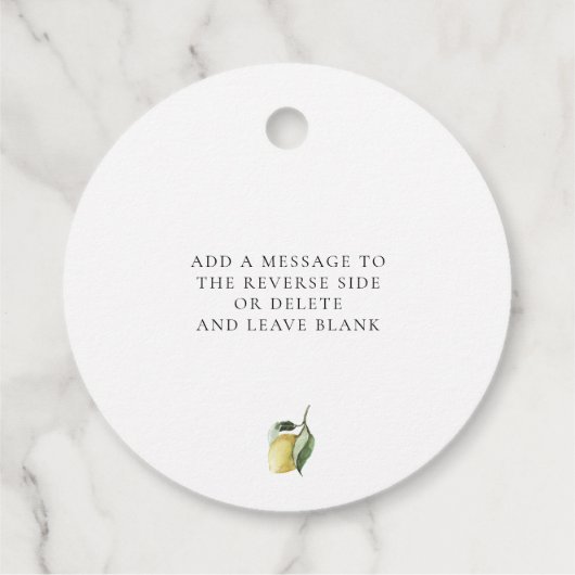 Lucas Limoncello Geschenkanhänger (Rückseite)