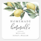 Lucas Limoncello Quadratischer Aufkleber (Vorderseite)