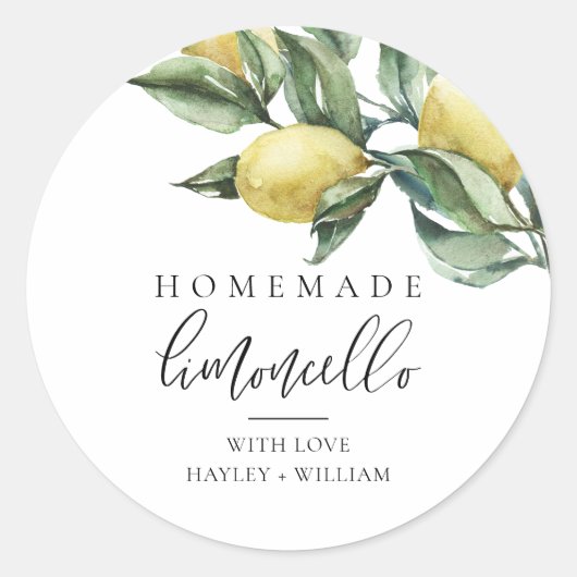 Lucas Limoncello Runder Aufkleber (Vorderseite)