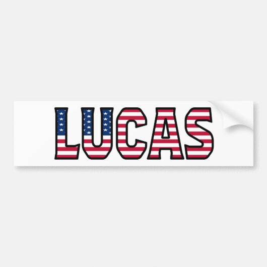 Lucas Name Vorname USA Aufkleber Sticker Auto Autoaufkleber (Vorne)