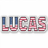Lucas Name Vorname USA Sticker Stickerset (Vorderseite)