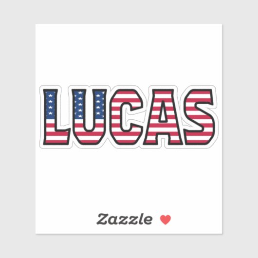 Lucas Name Vorname USA Sticker Stickerset (Blatt)