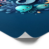 Lucas Ocean Kinderzimmer Unterwassertiere Poster (Ecke)