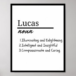 Lucas, Personalisierte Bezeichnung für Junge Poster