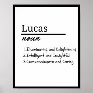 Lucas, Personalisierte Bezeichnung für Junge Poster