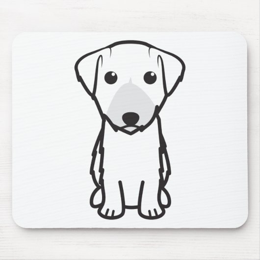 Lucas-Terrier-HundeCartoon Mousepad (Vorne)
