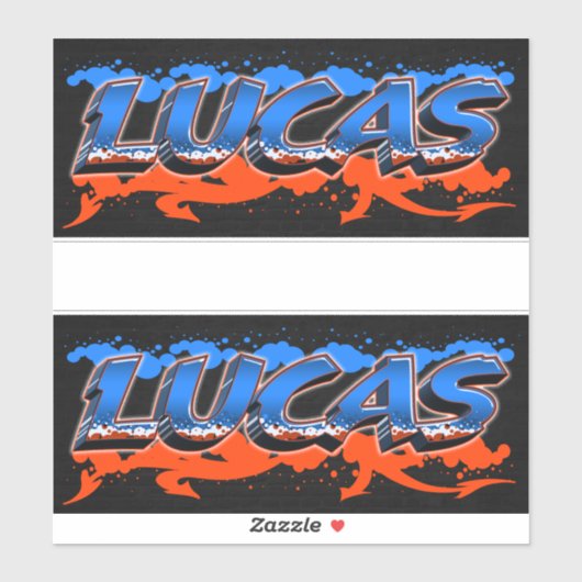 Lucas Vorname Name Graffiti Aufkleber Sticker (Blatt)