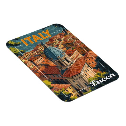 Lucca, Italien Magnet (Rechte Seite)