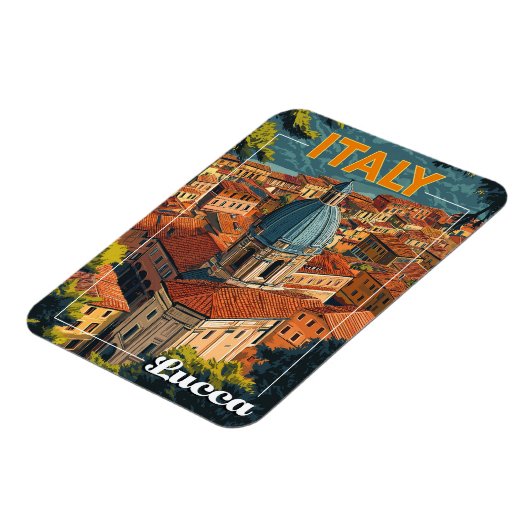 Lucca, Italien Magnet (Linke Seite)