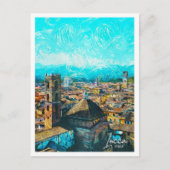 Lucca Italien Schönes Öl Paint City Postkarte (Vorderseite)