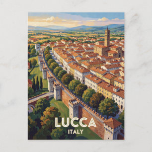Lucca Italien Stadtmauern Reise Szene 🧱 Postkarte