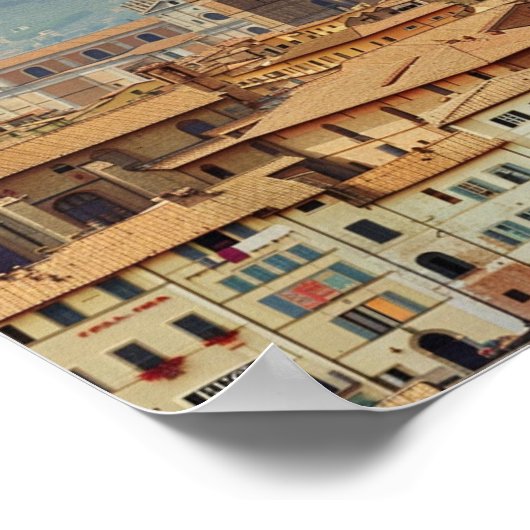 Lucca Italien Vintag Poster (Ecke)