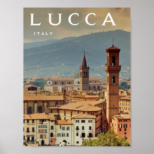 Lucca Italien Vintag Poster (Vorne)