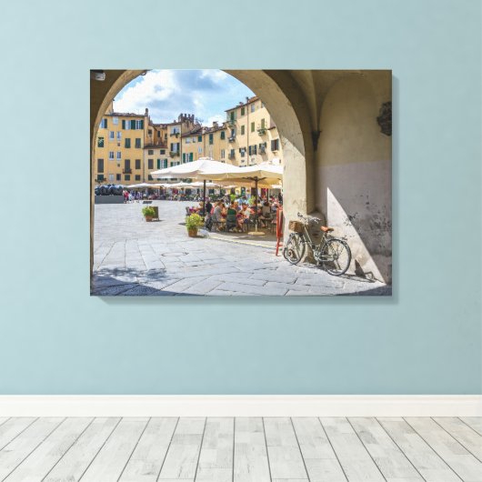 Lucca Piazza Anfiteatro Blick Leinwand (Insitu (Holzboden))