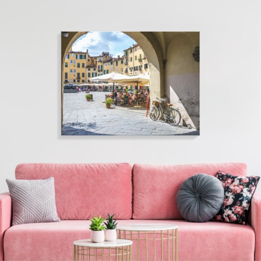 Lucca Piazza Anfiteatro Blick Leinwand (Insitu (Wohnzimmer))