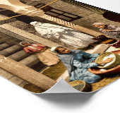 Luce Ben Aben, maurische Frauen bereiten Couscous, Poster (Ecke)