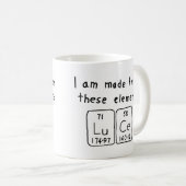 Luce Namen-Tasse periodischer Tabelle Kaffeetasse (VorderseiteRechts)