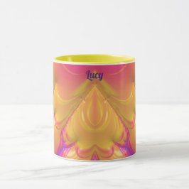 LUCE ~ Zany 3D ~ Pink Yellow Blue ~ 3D-Tasse Tasse