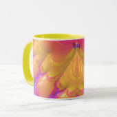 LUCE ~ Zany 3D ~ Pink Yellow Blue ~ 3D-Tasse Tasse (Vorderseite Links)