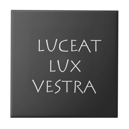 Luceat Lux vestra Fliese (Vorderseite)